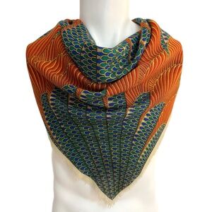 Vintage 1976 Treasures of Tutankhamun Wool Scarf Metropolitan Museum of Art